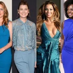 Quatre femmes en tenues bleues, de l'actrice Amy Adams à Viola Davis. Le bleu est une couleur polyvalente pour les vêtements féminins.