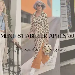 Trois femmes élégantes montrent comment paraitre plus vieille avec style. L'une porte un manteau à carreaux, l'autre une robe imprimée, et la troisième un haut jaune vif.