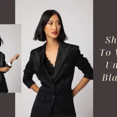 Idées de que mettre sous un blazer femme : chemise classique ou un top en dentelle pour un look chic.