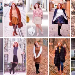 Compilation de looks d'automne et d'hiver, montrant une femme avec des cheveux roux portant diverses tenues, dont une tenue d'hiver swag.