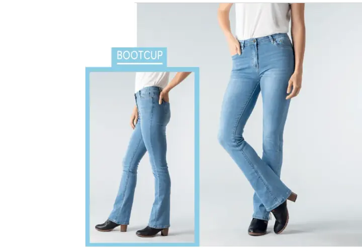 Jean bootcut femme : idéal pour équilibrer les hanches et allonger la silhouette. Parfait pour toutes les morphologies.