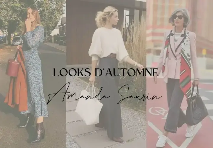 Trois femmes présentent des looks d'automne. Idées pour comment s'habiller aujourd'hui femme : robe fleurie, pantalon large, ou blazer rose.