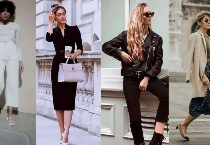 Apprendre à s'habiller femme : quatre looks stylés pour s'inspirer. Du blanc immaculé à la petite robe noire, en passant par le cuir rock et le chic parisien.