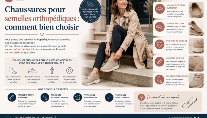 Une femme lace ses chaussures. Guide sur le choix de chaussures compatibles avec semelles orthopédiques, avec avis sur semelle élastomère.