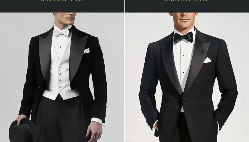 Un homme élégant porte un smoking avec un nœud papillon noir, prêt pour une soirée formelle.