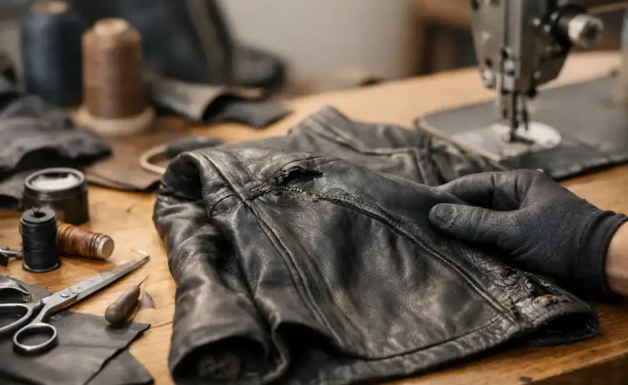 Veste en cuir abîmée - Le guide complet pour la restaurer