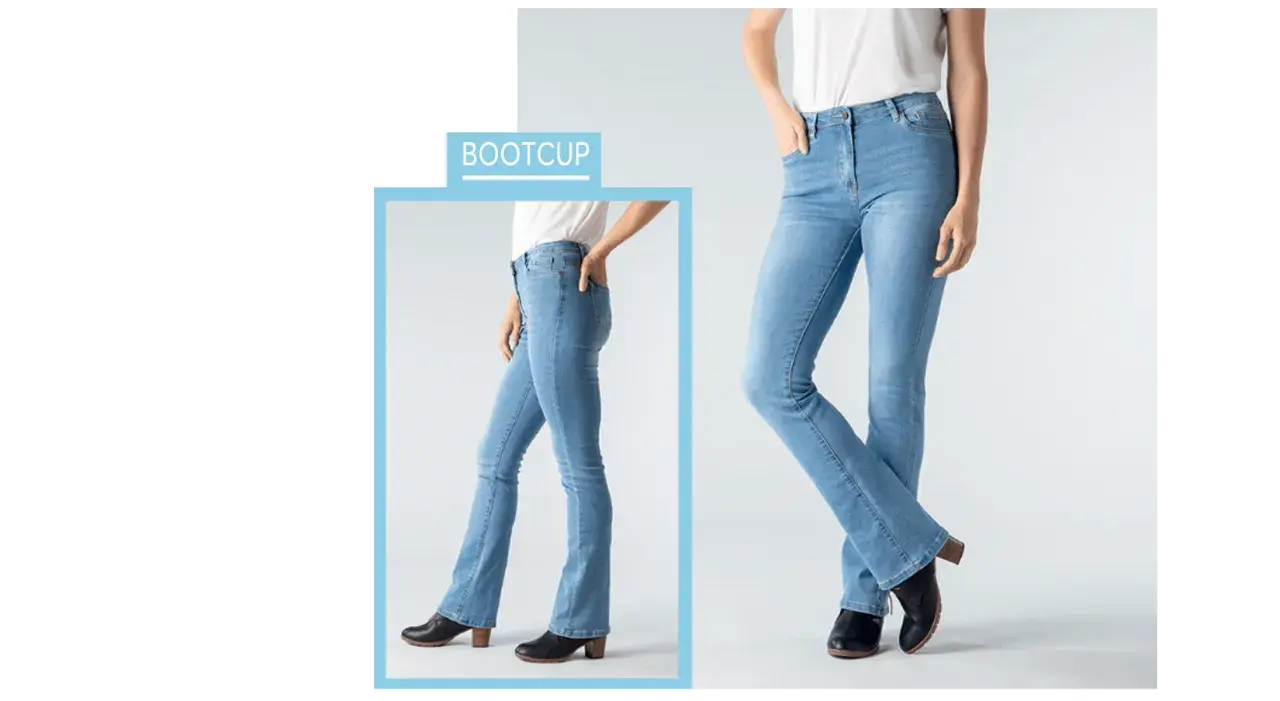 Jean bootcut femme : idéal pour équilibrer les hanches et allonger la silhouette. Parfait pour toutes les morphologies.